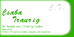 csaba traurig business card